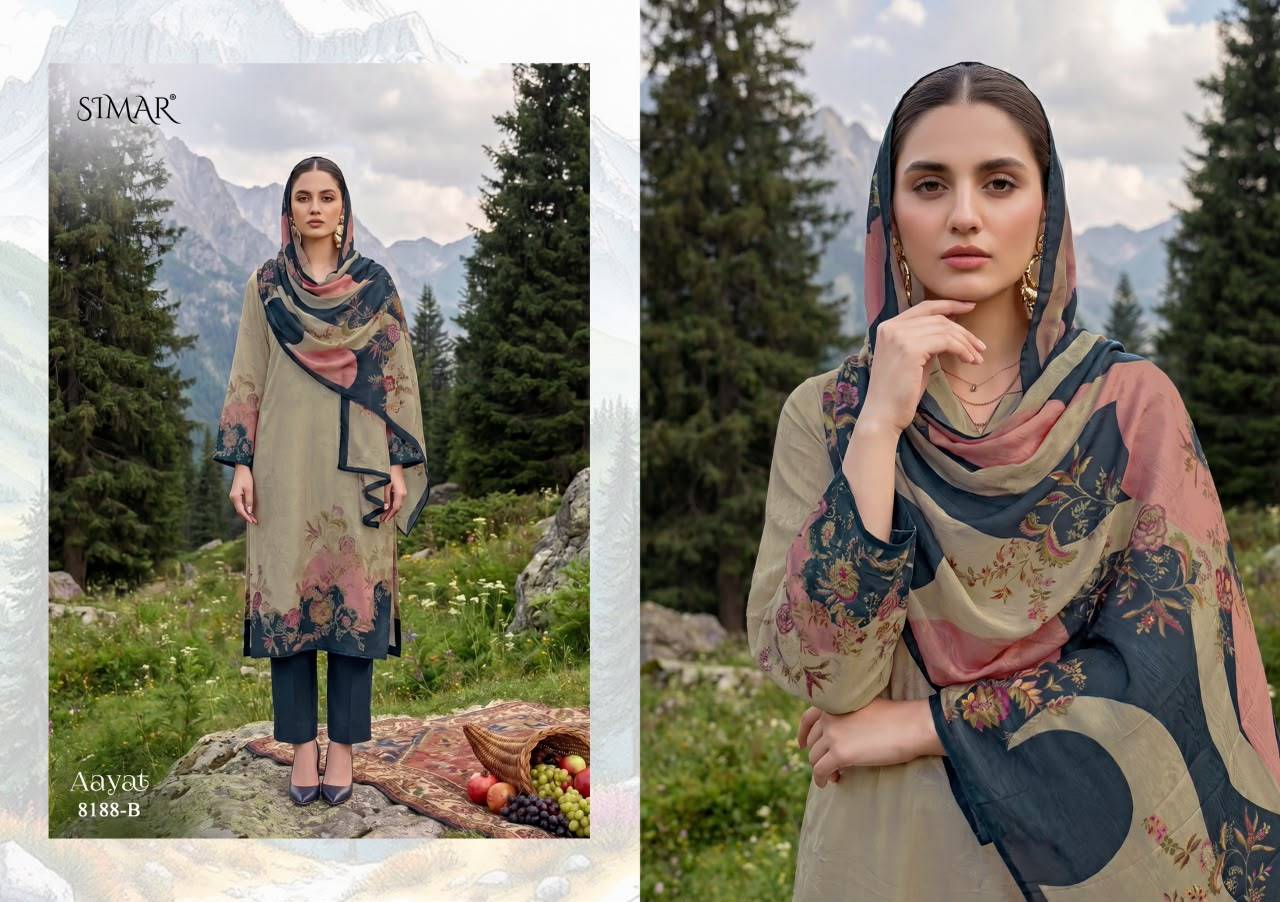Aayat By Glossy 8188 Series Beautiful Fancy Stylish Colourful casual wear Organza Dresses At Wholesale Price